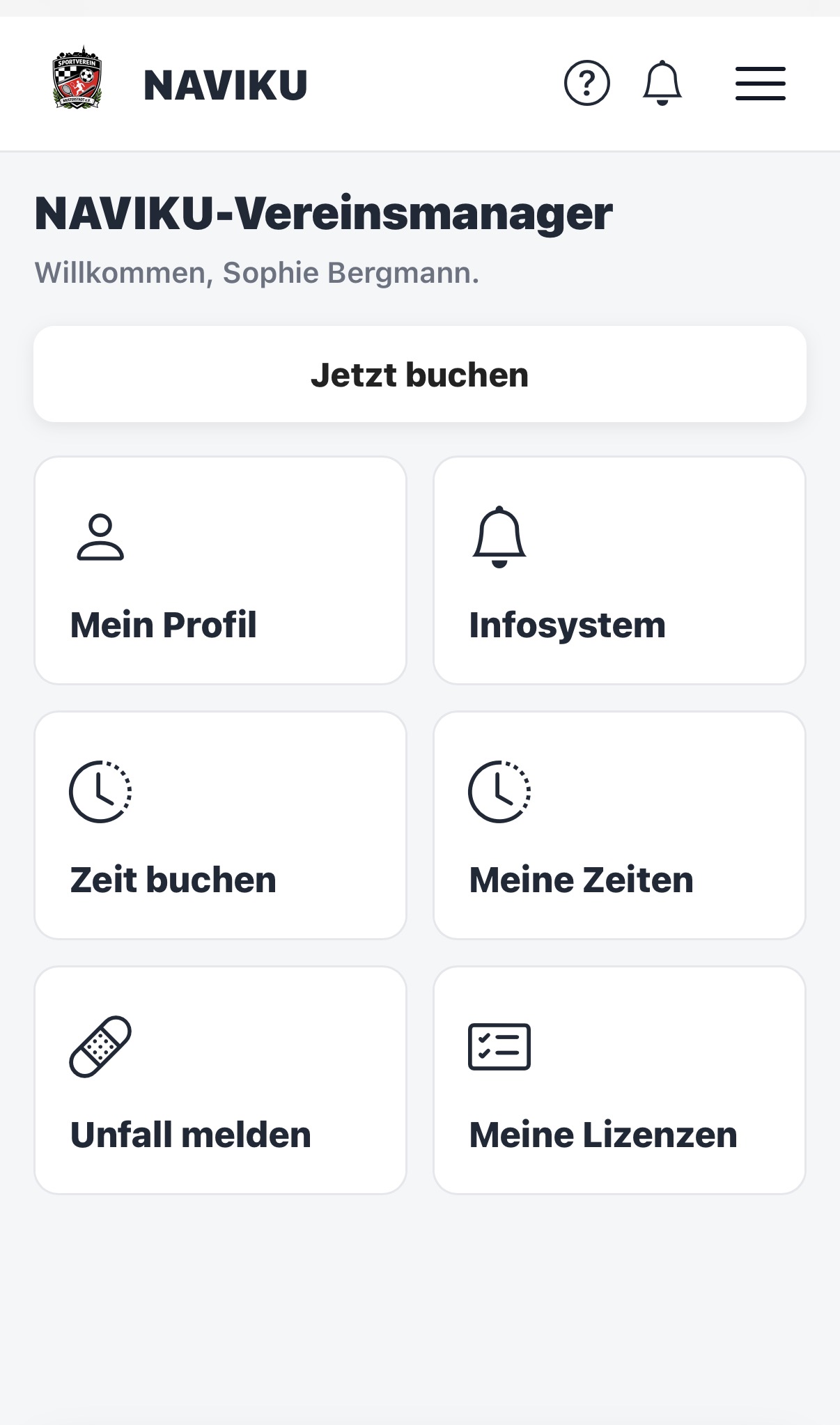 Mobile NAVIKU-Ansicht für Übungsleiter